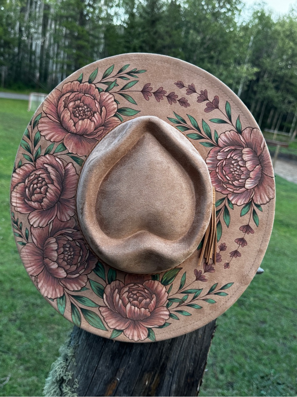 Custom Hand Painted Burned Hat